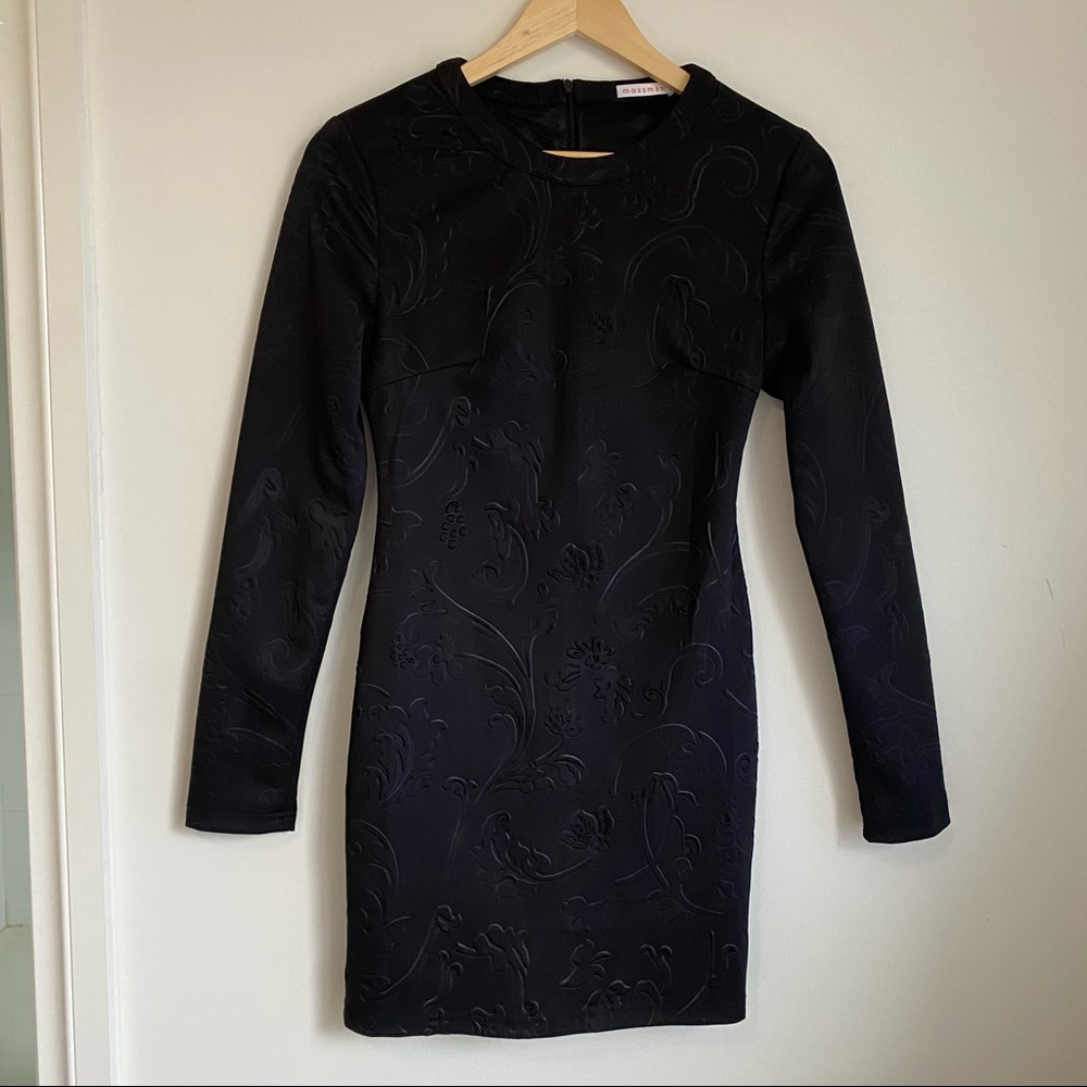 ⛔️Mossman black Long sleeve embossed dress AU8 - Picture 4 of 12